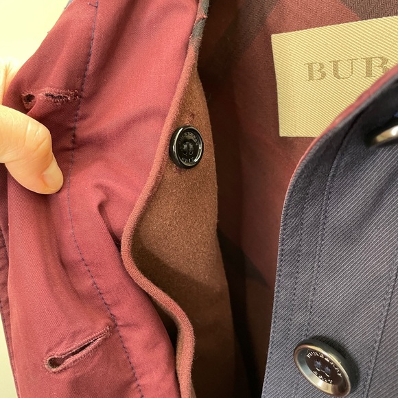 Burberry Brit Navy Trench A line with removable liner Authentic. - Picture 4 of 5